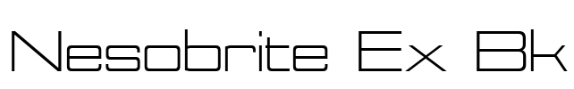 Nesobrite Ex Bk Font Image