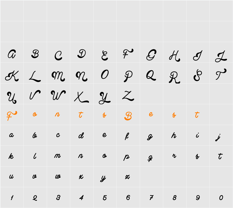 Clear Line PERSONAL USE ONLY Character Map