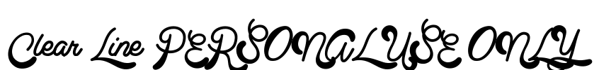 Clear Line PERSONAL USE ONLY Font Image