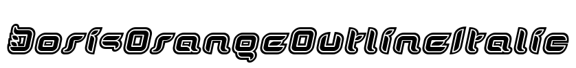 DorisOrangeOutlineItalic