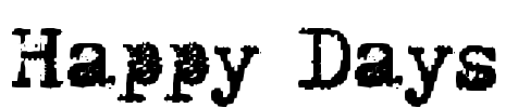 Happy Days Font Image