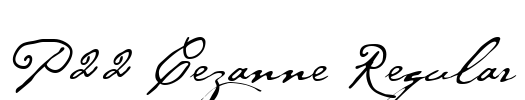 P22 Cezanne Regular Font Image