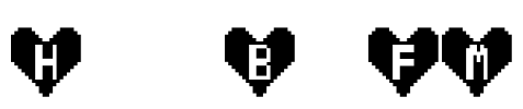 HeartBitFM Font Image