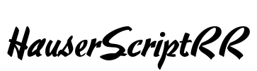 HauserScriptRR Font Image