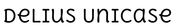 Delius Unicase Font Image