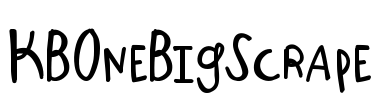 KBOneBigScrape Font Image