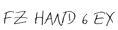 FZ HAND 6 EX Font Image