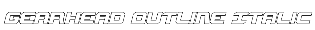 Gearhead Outline Italic