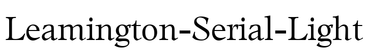 Leamington-Serial-Light Font Image