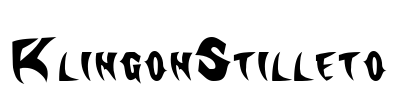 KlingonStilleto Font Image