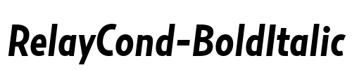 RelayCond-BoldItalic Font Image
