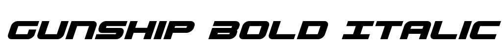 Gunship Bold Italic
