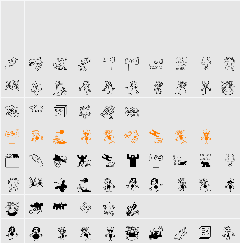 Bitsbats Character Map