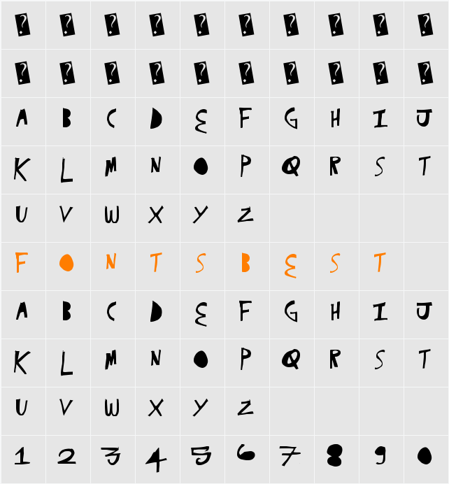 VictoryCut Character Map