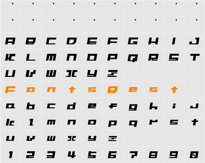 F.M.J. Character Map