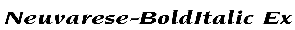 Neuvarese-BoldItalic Ex Font Image