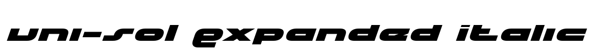 uni-sol Expanded Italic