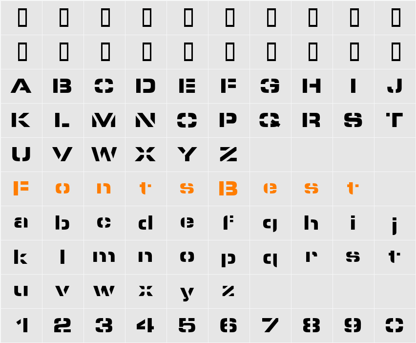 pyrostyle Character Map
