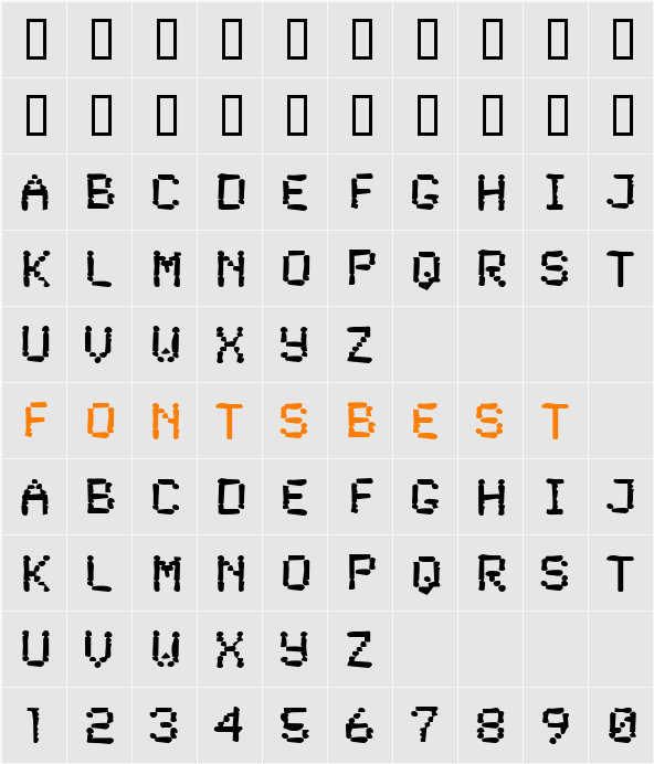 Dirty48 Character Map