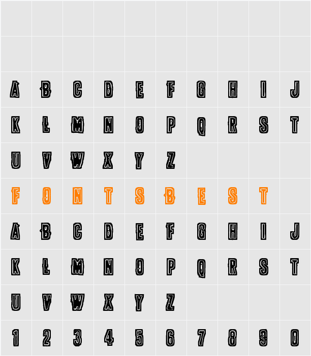 POLLUX9201 Character Map