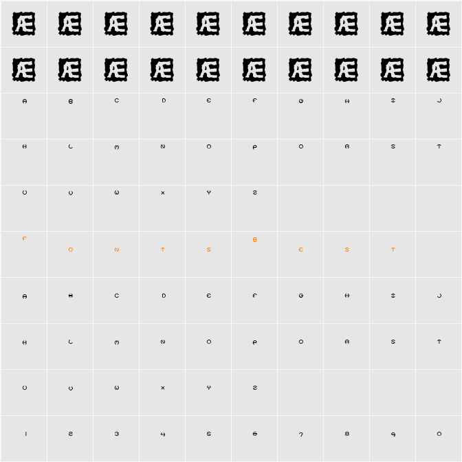 Code Of Life BRK Character Map
