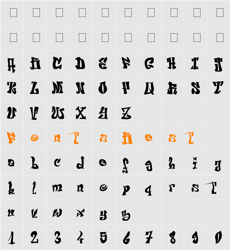 El&Font Character Map