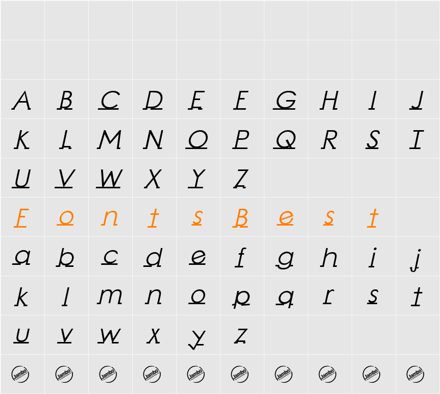 Linearmente Character Map
