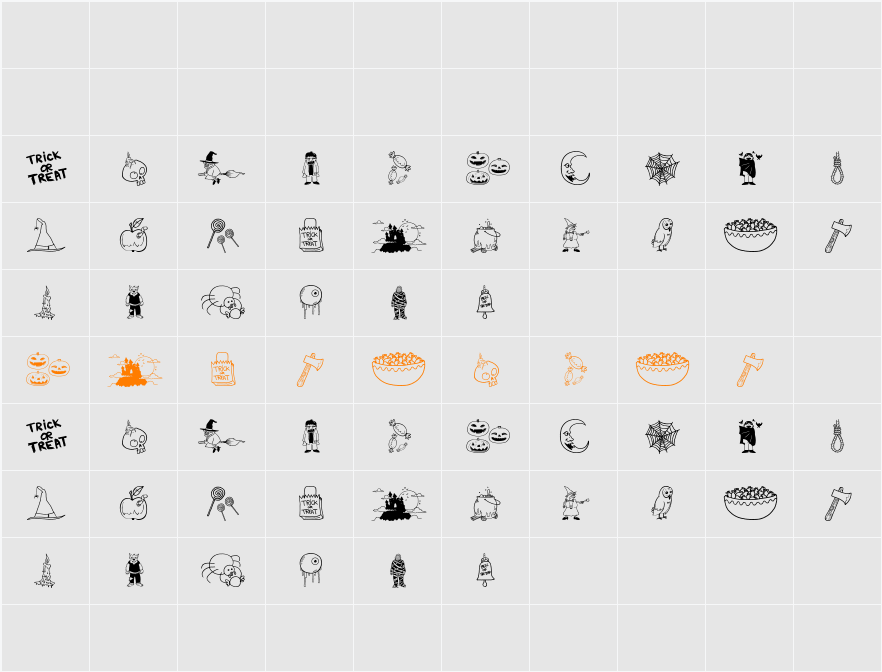 Halloween Bell Character Map