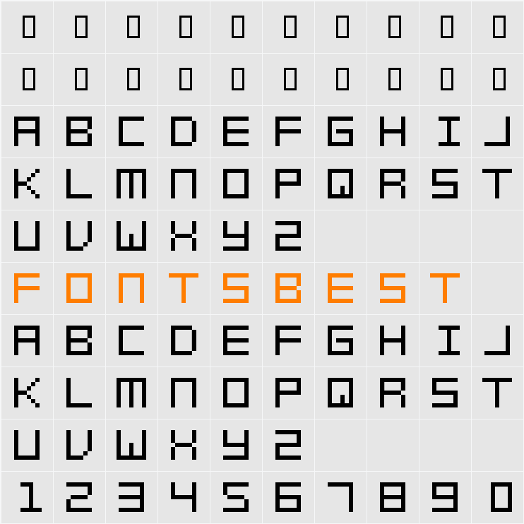 SWF!T_v02 Character Map