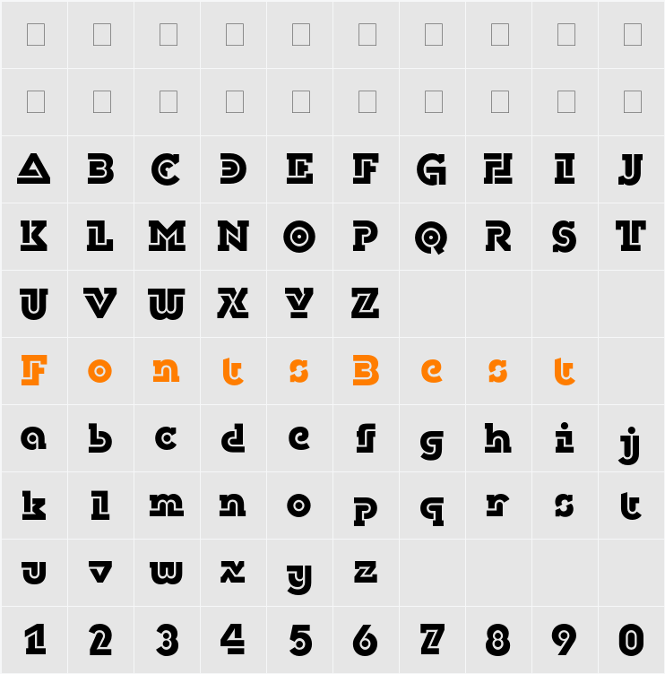 DublonBrusC Character Map