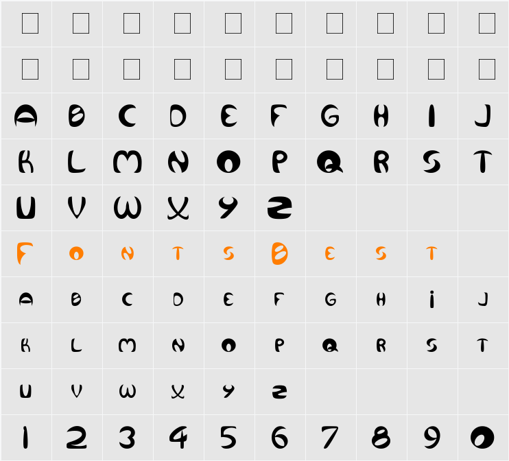 Qurve Character Map