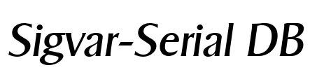 Sigvar-Serial DB Font Image