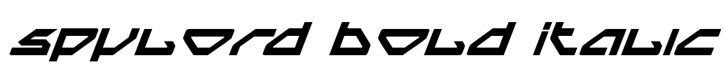 Spylord Bold Italic Font Image