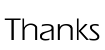 Thanks Font Image