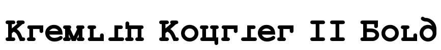 Kremlin Kourier II Bold Font Image