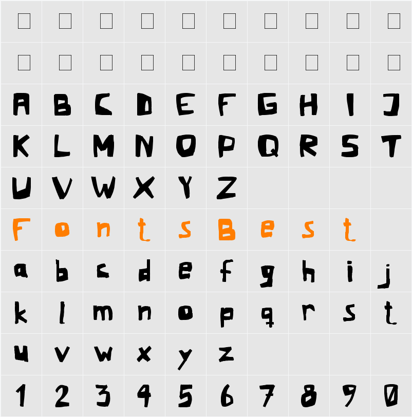 Mafla Character Map