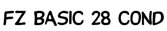 FZ BASIC 28 COND Font Image