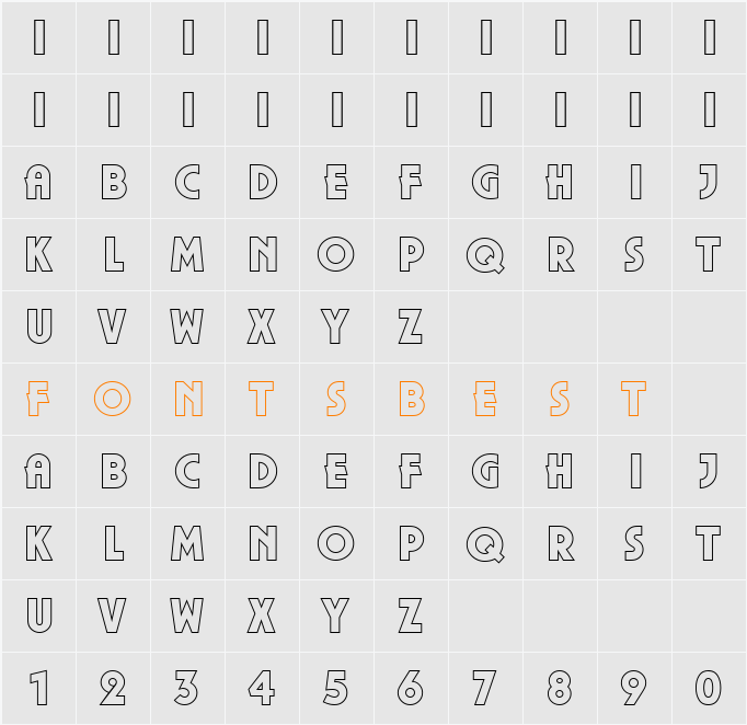 URWPlenaOutPUlt Character Map