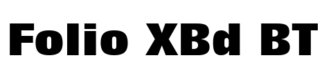 Folio XBd BT Font Image