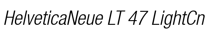 HelveticaNeue LT 47 LightCn