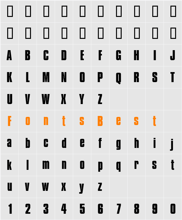 Compressed Character Map