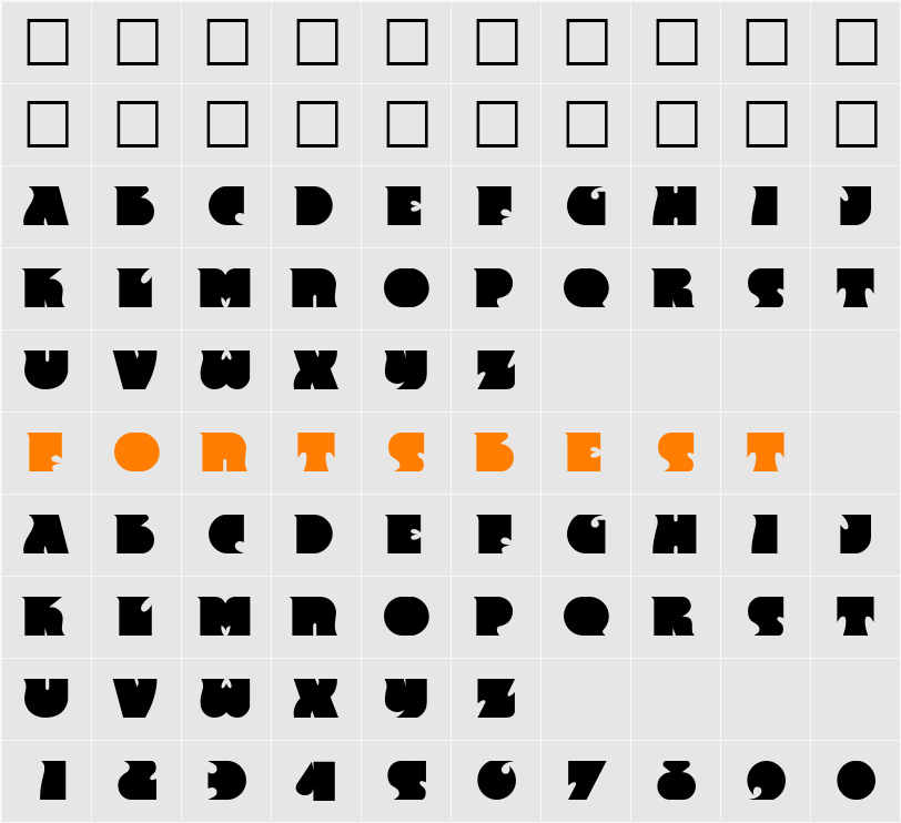Frenzy Character Map