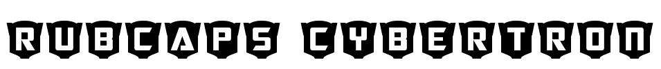 RubCaps Cybertron Font Image