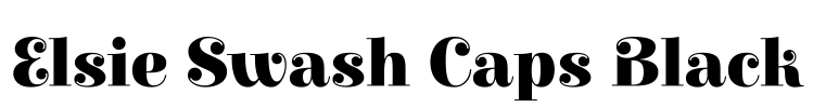 Elsie Swash Caps Black Font Image