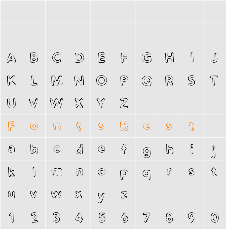 Distro II Squidgey Character Map