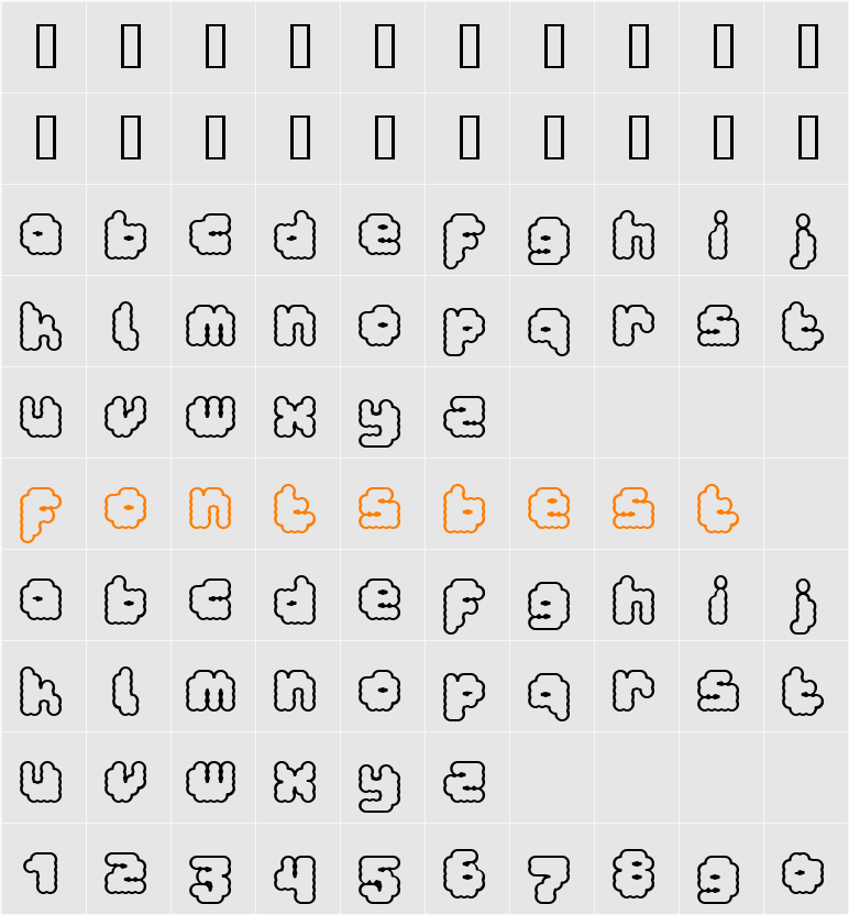 dottocrema Character Map