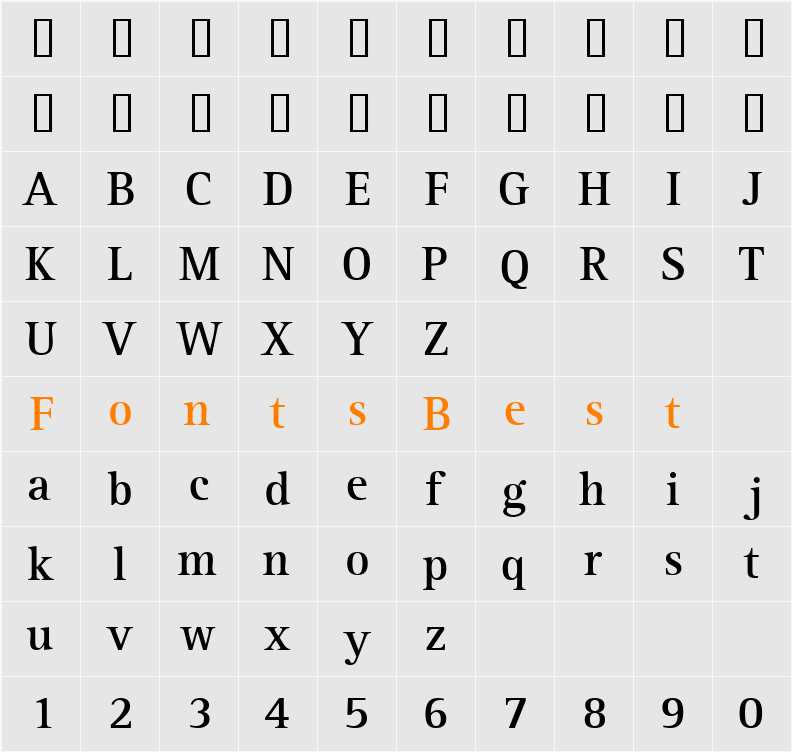 LibreSerifSSi Character Map