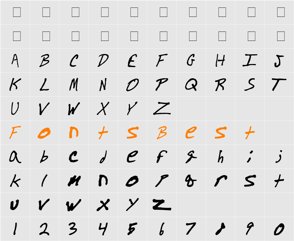 Elser Character Map