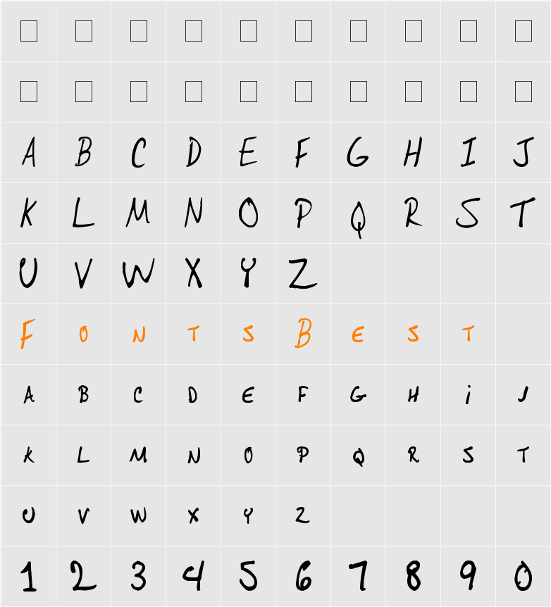 Ohdeesee Character Map