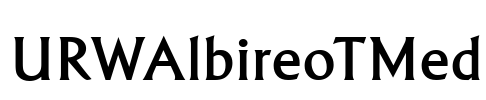 URWAlbireoTMed Font Image